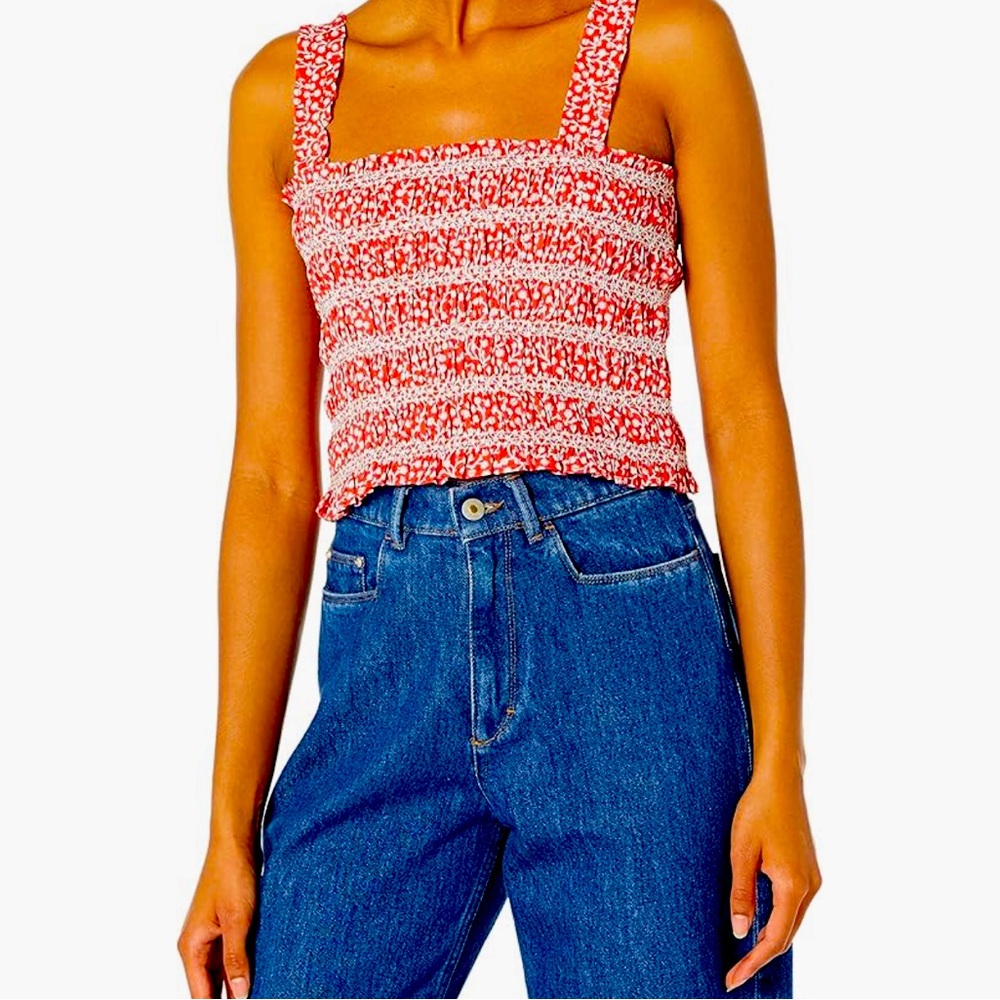French connection square neck cropped cami NWOT size 8